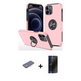 ieg™ iPhone 12 Pro Kılıf Odak Form Prime - Siyah 3D Antistatik Hayalet Cam Ekran Koruyucu + Sarı Ren