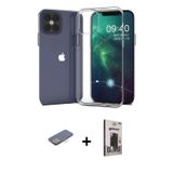 ieg™ iPhone 12 Pro Max Kılıf Zirve Doku - Siyah Bilvis Hayalet Cam Ekran Koruyucu + Sarı Renkli Kame