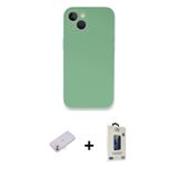 ieg™ iPhone 13 Mini Kılıf Zirve Modern Özel Seri - Siyah Bilvis Hayalet Cam Ekran Koruyucu + Sarı Re