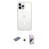 ieg™ iPhone 13 Pro Max Kılıf Ahenk Yansıma Prime - Siyah Bilvis 3D Mat Cam Ekran Koruyucu + Sarı Ren