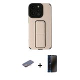 ieg™ iPhone 13 Pro Max Kılıf Çekirdek Yansıma - Siyah 3D Antistatik Hayalet Cam Ekran Koruyucu + Pem