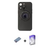 ieg™ iPhone 13 Pro Max Kılıf Eksen Klasik Prime - Siyah Bilvis 5in1 3D Magic Cam Ekran Koruyucu + Pe
