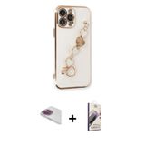 ieg™ iPhone 13 Pro Max Kılıf Nova Işık Prime - Siyah Bilvis 3D Mat Cam Ekran Koruyucu + Gökkuşağı Pe