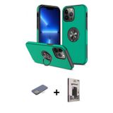ieg™ iPhone 13 Pro Max Kılıf Odak Form Prime - Siyah Bilvis Hayalet Cam Ekran Koruyucu + Sarı Renkli