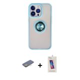 ieg™ iPhone 13 Pro Max Kılıf Yörünge Çizgi - Siyah Joko 5D Cam + Sarı Renkli Kamera Lens Koruma Cam