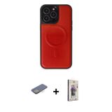 ieg™ iPhone 13 Pro Max Kılıf Zirve Işık Serisi - Siyah Bilvis 3D Cam Ekran Koruyucu + Sarı Renkli Ka