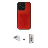 ieg™ iPhone 13 Pro Max Kılıf Zirve Işık Serisi - Siyah Bilvis 3D Cam Ekran Koruyucu + Sierra Blue Pe