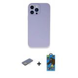 ieg™ iPhone 13 Pro Max Kılıf Zirve Modern Özel Seri - Siyah 18D Cam Ekran Koruyucu + Sarı Renkli Kam