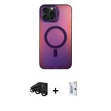 ieg™ iPhone 15 Pro Kılıf Doruk Klasik Prime - Siyah Bilvis 0.18mm Plus Cam Ekran Koruyucu + Siyah Ra