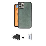 ieg™ iPhone 15 Pro Kılıf Kıvılcım Işık Serisi - Siyah Bilvis 0.18mm Plus Cam Ekran Koruyucu + Titany
