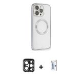 ieg™ iPhone 15 Pro Max Kılıf Ahenk Işık Serisi - Siyah Bilvis 0.18mm Plus Cam Ekran Koruyucu + Laciv