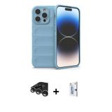 ieg™ iPhone 15 Pro Max Kılıf Atlas Koleksiyonu - Siyah Bilvis 0.18mm Plus Cam Ekran Koruyucu + Gümüş