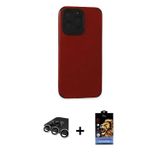 ieg™ iPhone 15 Pro Max Kılıf Doruk Asil Koleksiyonu - Siyah Buffer Hayalet Cam Ekran Koruyucu + Gümü