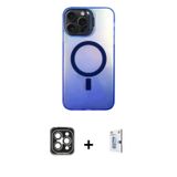 ieg™ iPhone 15 Pro Max Kılıf Doruk Klasik Prime - Siyah Bilvis 0.18mm Plus Cam Ekran Koruyucu + Gri