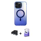 ieg™ iPhone 15 Pro Max Kılıf Doruk Klasik Prime - Siyah Bilvis 5in1 5D Magic Hayalet Cam Ekran Koruy