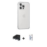 ieg™ iPhone 15 Pro Max Kılıf Eksen Form Serisi - Siyah Bilvis 0.18mm Plus Cam Ekran Koruyucu + Laciv