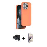 ieg™ iPhone 15 Pro Max Kılıf Kıvılcım Çizgi Serisi - Siyah Bilvis 3D Mat Cam Ekran Koruyucu + Lacive