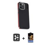 ieg™ iPhone 15 Pro Max Kılıf Kıvılcım Modern Özel Seri - Siyah Buffer Hayalet Cam Ekran Koruyucu + S