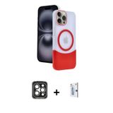 ieg™ iPhone 15 Pro Max Kılıf Kozmos Form Özel Seri - Siyah Bilvis 0.18mm Plus Cam Ekran Koruyucu + G