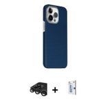 ieg™ iPhone 15 Pro Max Kılıf Kozmos Klasik Prime - Siyah Bilvis 0.18mm Plus Cam Ekran Koruyucu + Tit