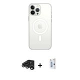 ieg™ iPhone 15 Pro Max Kılıf Kutup Klasik Serisi - Siyah Bilvis 0.18mm Plus Cam Ekran Koruyucu + Tit