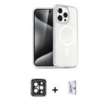 ieg™ iPhone 15 Pro Max Kılıf Nova Asil Prime - Siyah Bilvis 0.18mm Plus Cam Ekran Koruyucu + Siyah P