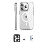 ieg™ iPhone 15 Pro Max Kılıf Nova Doku - Siyah Bilvis 0.18mm Plus Cam Ekran Koruyucu + Lacivert PVD