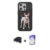 ieg™ iPhone 15 Pro Max Kılıf Nova Form Koleksiyonu - Siyah Bilvis 5in1 3D Magic Cam Ekran Koruyucu +