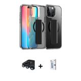 ieg™ iPhone 15 Pro Max Kılıf Nova Işık Koleksiyonu - Siyah Bilvis 0.18mm Plus Cam Ekran Koruyucu + L