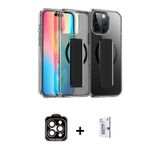 ieg™ iPhone 15 Pro Max Kılıf Nova Işık Koleksiyonu - Siyah Bilvis 0.18mm Plus Cam Ekran Koruyucu + T