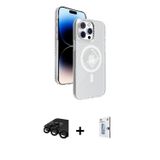ieg™ iPhone 15 Pro Max Kılıf Nova Modern Prime - Siyah Bilvis 0.18mm Plus Cam Ekran Koruyucu + Siyah