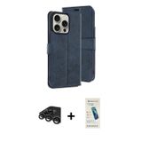 ieg™ iPhone 15 Pro Max Kılıf Siluet Işık Serisi - Şeffaf Pasifik Cam Ekran Koruyucu + Titanyum Gri R