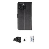 ieg™ iPhone 15 Pro Max Kılıf Siluet Işık Serisi - Siyah Bilvis 0.18mm Plus Cam Ekran Koruyucu + Tita