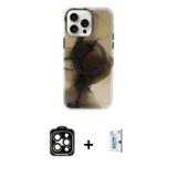ieg™ iPhone 15 Pro Max Kılıf Ufuk Doku Prime - Siyah Bilvis 0.18mm Plus Cam Ekran Koruyucu + Turuncu