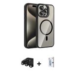 ieg™ iPhone 15 Pro Max Kılıf Yadigar Asil Koleksiyonu - Siyah Bilvis 0.18mm Plus Cam Ekran Koruyucu