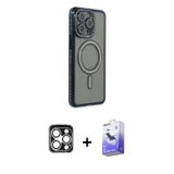 ieg™ iPhone 15 Pro Max Kılıf Zirve Doku Prime - Siyah Bilvis 5in1 5D Magic Hayalet Cam Ekran Koruyuc