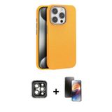 ieg™ iPhone 15 Pro Max Kılıf Zirve Modern Prime - Siyah 3D Antistatik Mat Seramik Nano Ekran Koruyuc
