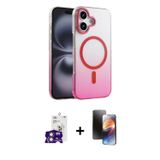 ieg™ iPhone 16 Kılıf Ahenk Doku Özel Seri - Siyah 3D Antistatik Mat Seramik Nano Ekran Koruyucu + Pe