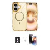 ieg™ iPhone 16 Kılıf Kıvılcım Form Prime - Siyah 3D Antistatik Mat Seramik Nano Ekran Koruyucu + Pem