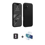 ieg™ iPhone 16 Kılıf Kozmos Yansıma Özel Seri - Siyah 3D Antistatik Seramik Nano Ekran Koruyucu + Pe