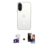 ieg™ iPhone 16 Kılıf Kutup Klasik Serisi - Siyah 3D Antistatik Mat Seramik Nano Ekran Koruyucu + Pem