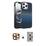 ieg™ iPhone 16 Pro Max Kılıf Doruk Serisi - Siyah Bilvis 3D Mat Cam Ekran Koruyucu + Çöl Titanyum Pe