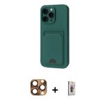 ieg™ iPhone 16 Pro Max Kılıf Vadi Çizgi Prime - Siyah Bilvis 3D Cam Ekran Koruyucu + Çöl Titanyum Pe