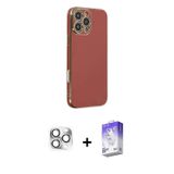 ieg™ iPhone 16 Pro Max Kılıf Yankı Serisi - Siyah Bilvis 5in1 3D Magic Cam Ekran Koruyucu + Gümüş Pe