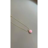 Ieg - Mineli Kapaklı Kolye - Pembe