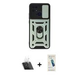 ieg™ Redmi 10C Kılıf Ahenk Klasik - Şeffaf Pasifik Cam Ekran Koruyucu + Şeffaf Kamera Lens Koruma Ca