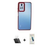 ieg™ Redmi Note 12 Pro 4G Kılıf Eksen Doku Prime - Şeffaf Pasifik Cam Ekran Koruyucu + Şeffaf Kamera