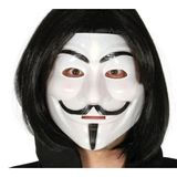 ieg™ Siyah Renk Takma Kısa Saç ve V For Vendetta Maskesi Anonymous Maskesi
