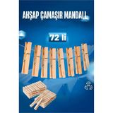 ieg™ Turk Ahşap Çamaşır Mandalı 72 ADET