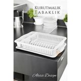 ieg™ Turk Bulaşık Durulama Sepeti Tabaklık Bulaşık Kurutmalık BEYAZ Alessi